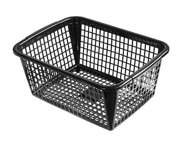 ○深型のバスケットです。Ａ４サイズ（２１×２９．７ｃｍ）の収納が可能です。キッチンやリビングなどでの小物の収納や、オフィスでのＦＡＸや書類の整理に便利です。