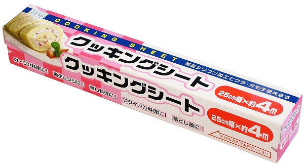 ○クッキングシートです。両面シリコン加工で、裏表なく使えます。食品がくっつきにくく、仕上がりがキレイです。油を通さない為、天板やお皿の後片付けが簡単です。オーブン料理や蒸し料理、また落とし蓋などにも使