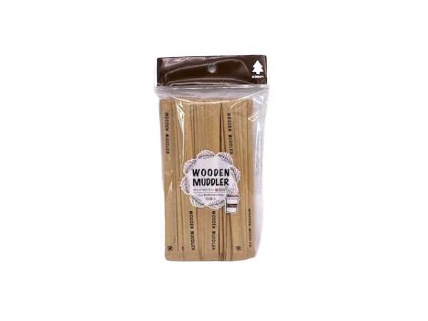 木製のマドラー、50本入りです。コーヒー・紅茶・スープをまぜるのに便利です。1本ずつ個包装で衛生的です。お店でのドリンクの提供にもお使いいただけます。※使い捨ての製品です※天然素材の為、形や色の違い、