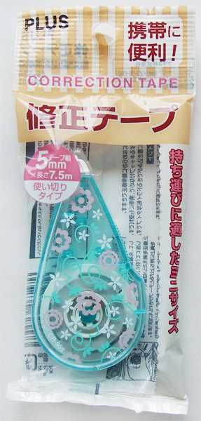 修正テープです。フラワープリントボディの修正テープです。持ち運びに適したミニサイズです。※色の指定はできません